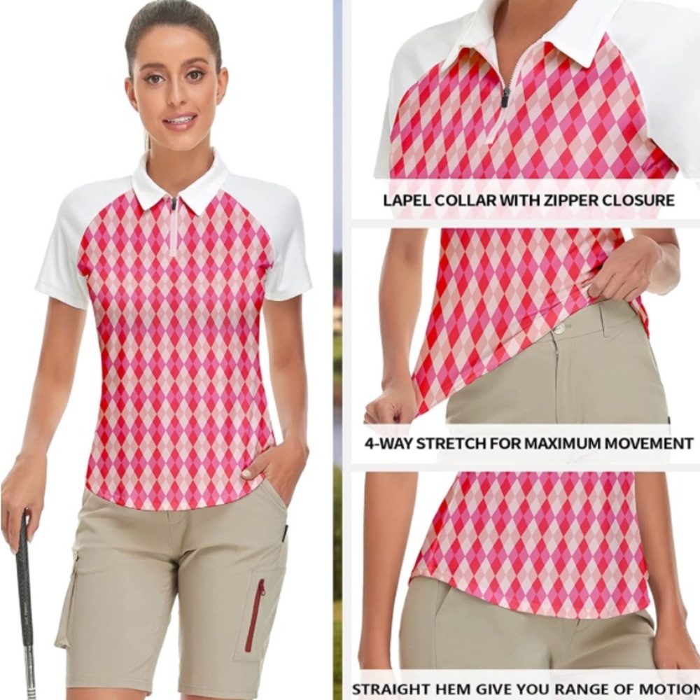 SONEVEN Ladies short sleeve golf shirt Size Small NWOT